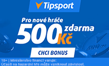 Zaregistruj se v online sázkové kanceláři Tipsport nyní - bonus 500 Kč