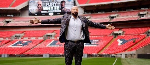Tyson Fury se s Dillianem Whytem utká na stadionu Wembley v Londýně