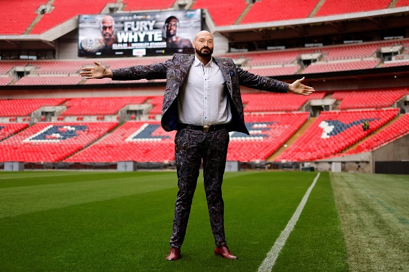 Tyson Fury se s Dillianem Whytem utká na stadionu Wembley v Londýně